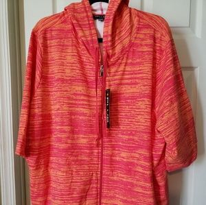 Short sleeve jacket in two tone orange EUC